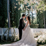 Bride and Groom looking at each other