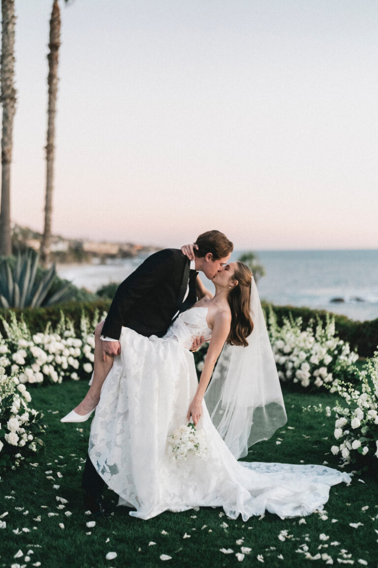 Bride and Groom Kissing