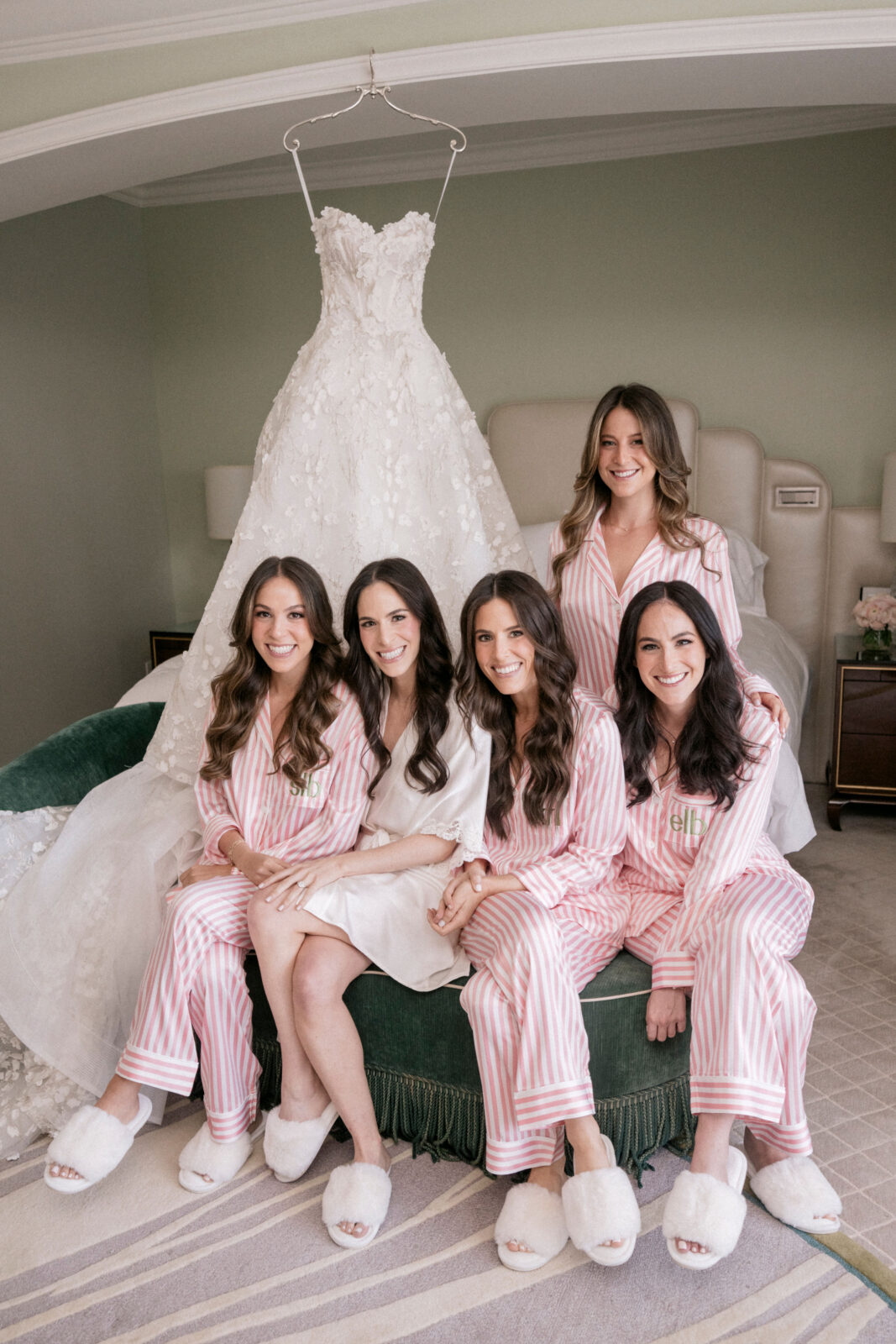 Bride and bridesmaids