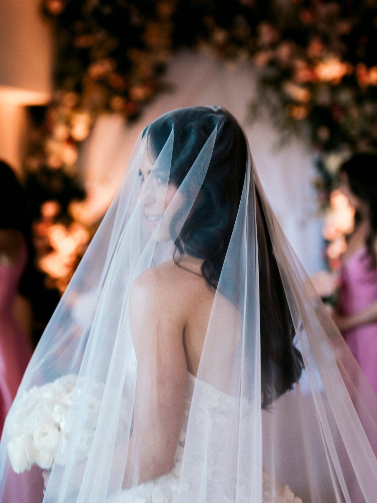 Bride walking to the altar