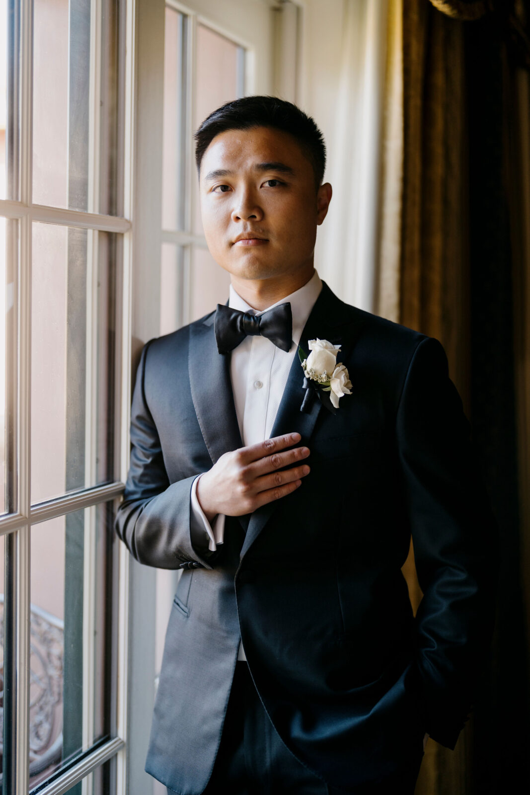 groom in his suit