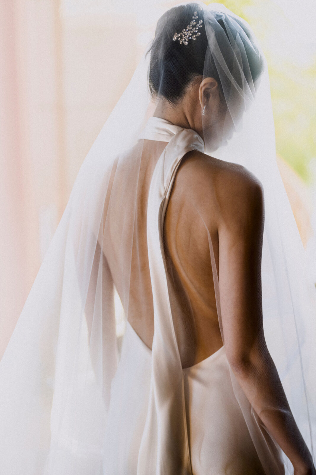 bride solo in her wedding dress