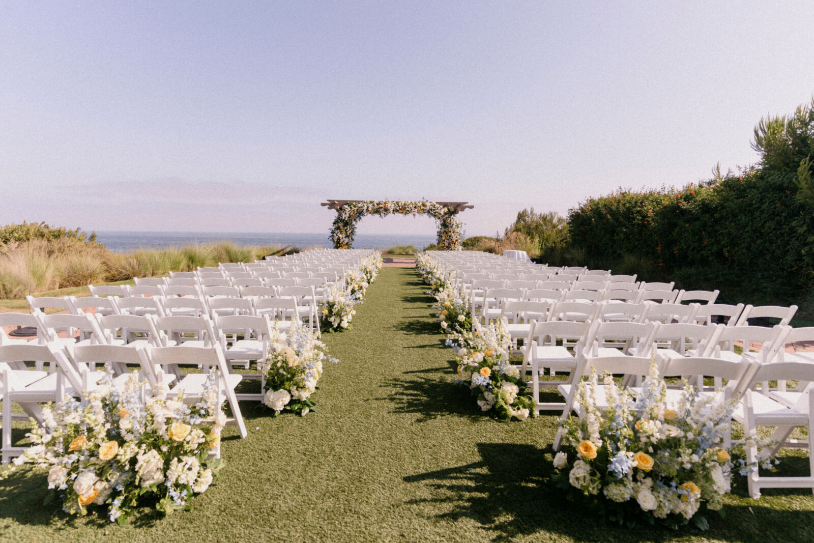 garden wedding front view