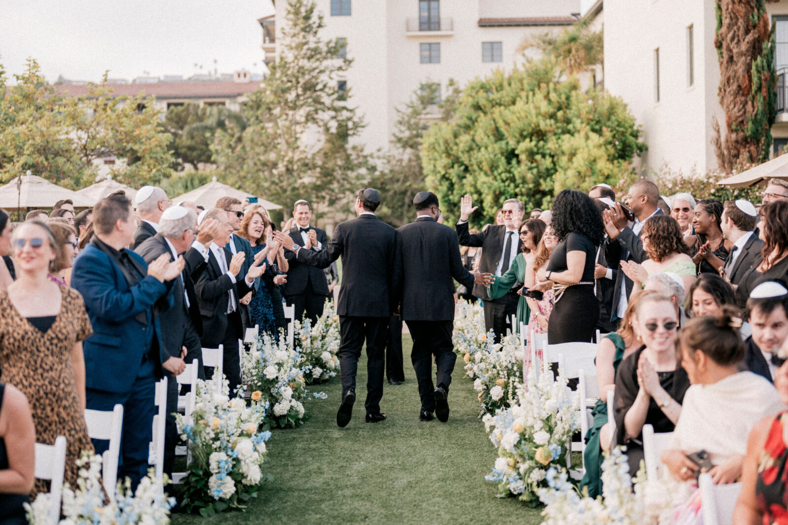 couple walking in the aisle