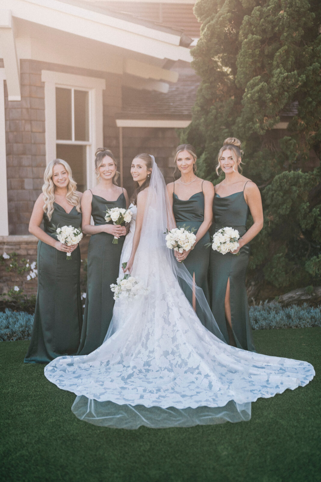 bride and bridesmaids