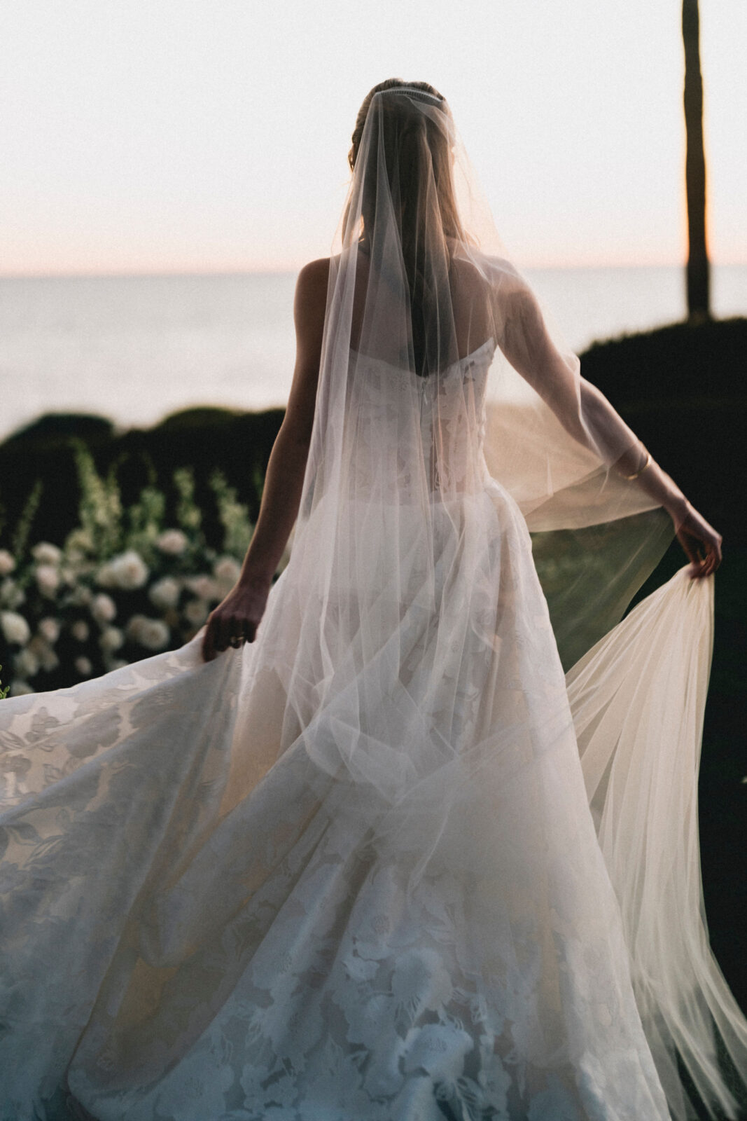 Bride walking