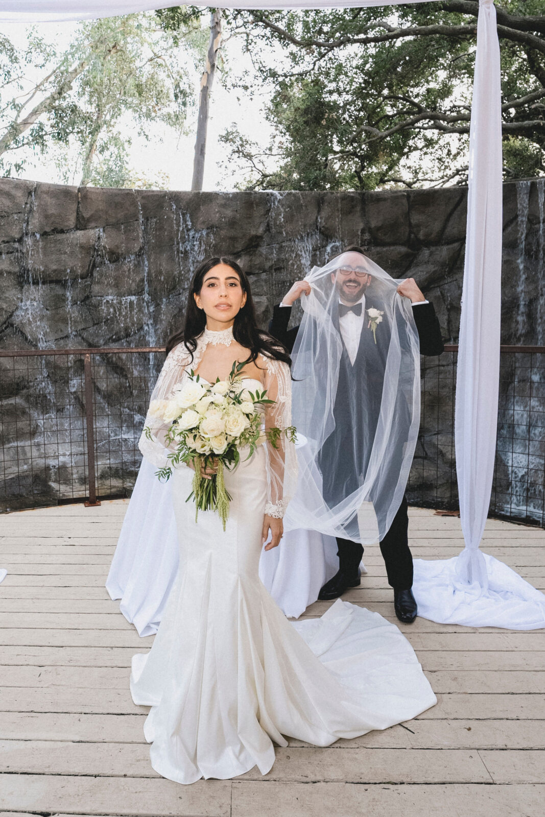 bride and groom casual