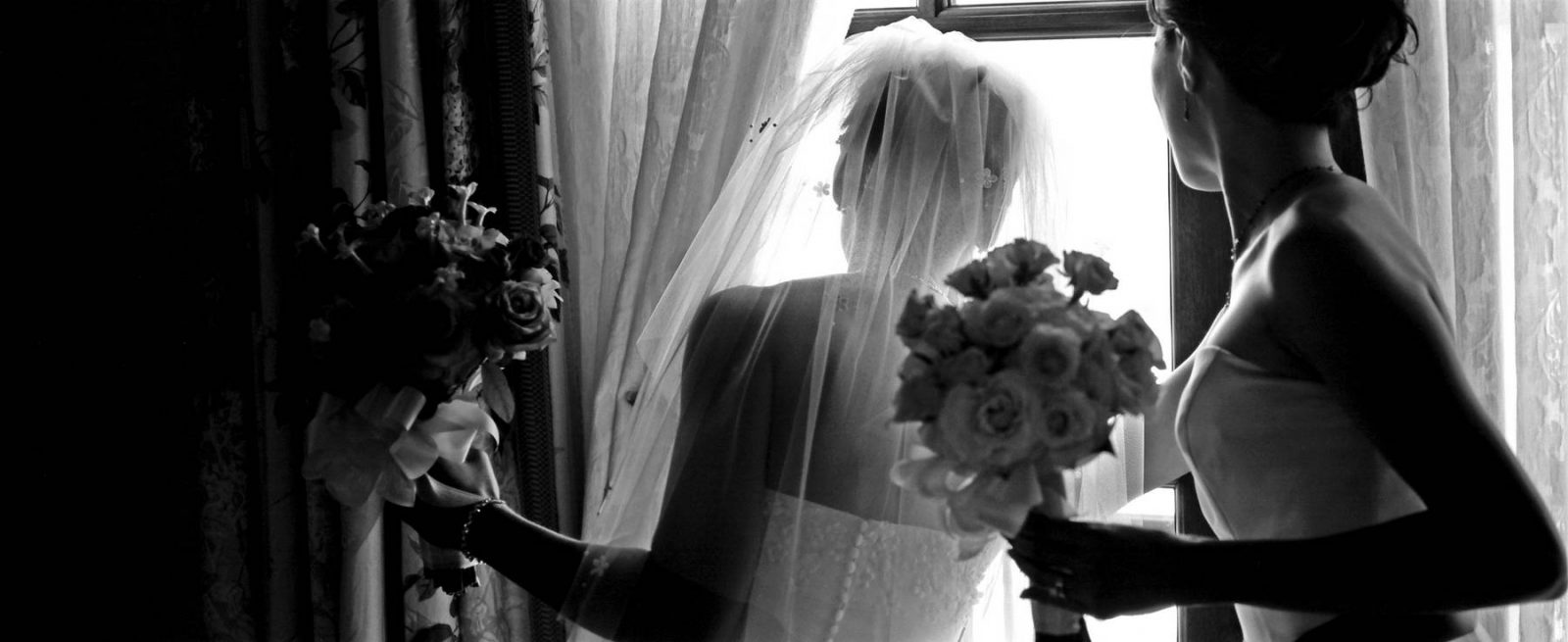 Wedding photogrphed using Hasselblad Xpan Panoramic Camera with Kodak Tri-X film.