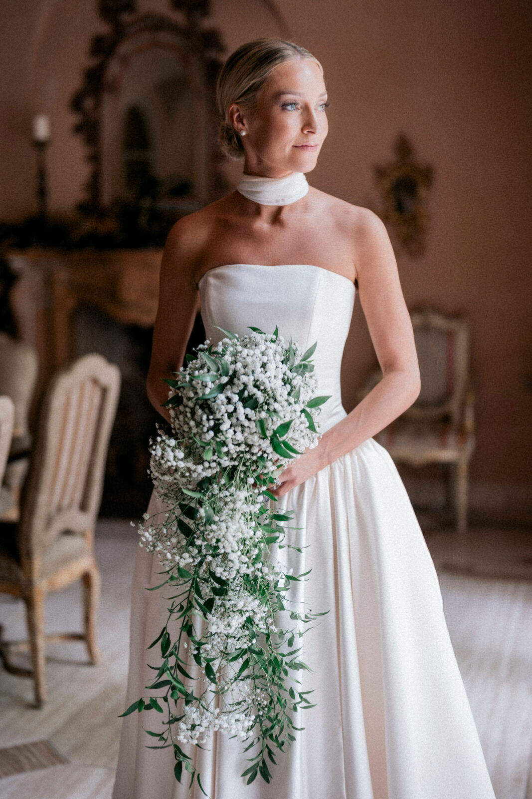 Bride in white gown