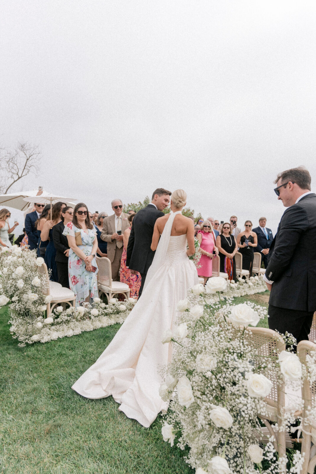 couple walking on the aisle