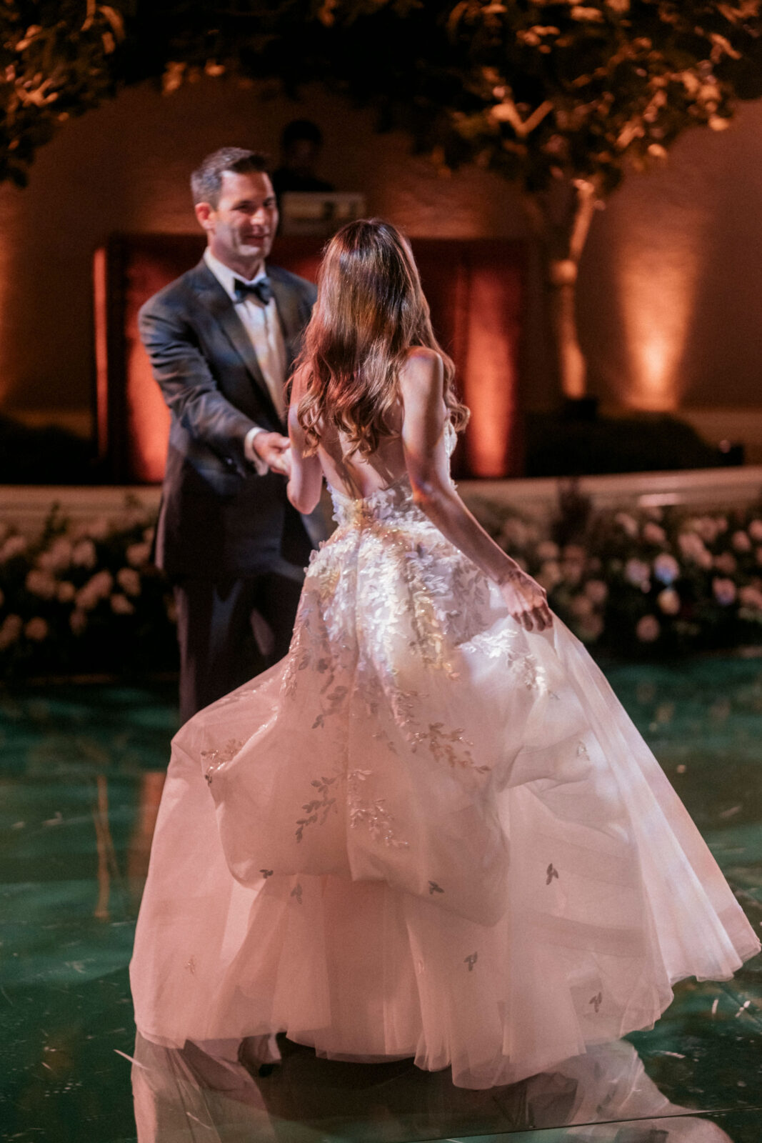 bride and groom on the dance floor