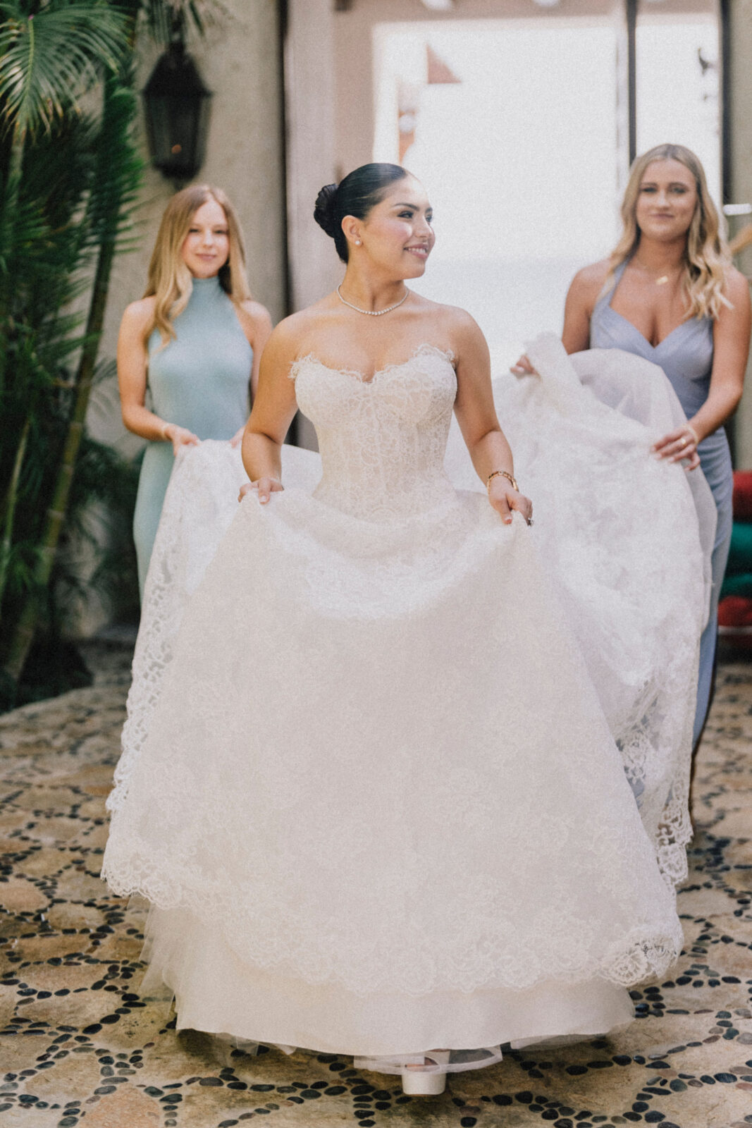 bride with bridesmaids