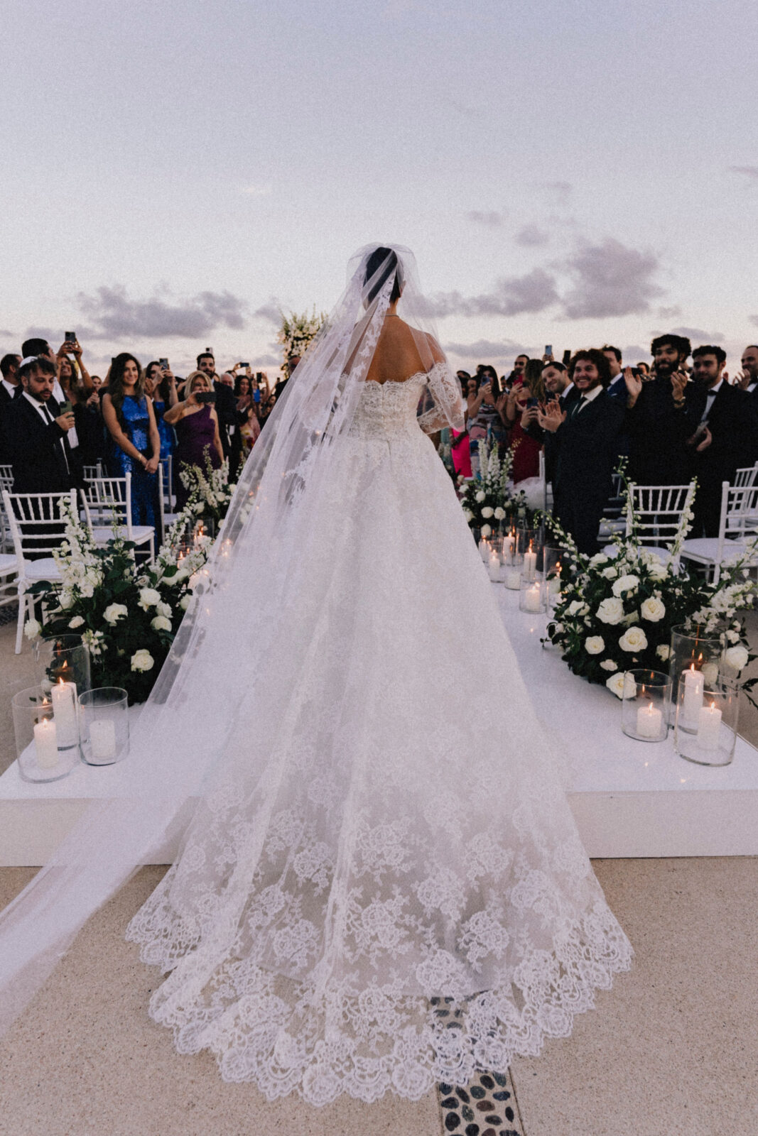 bride about to walk down the aisle