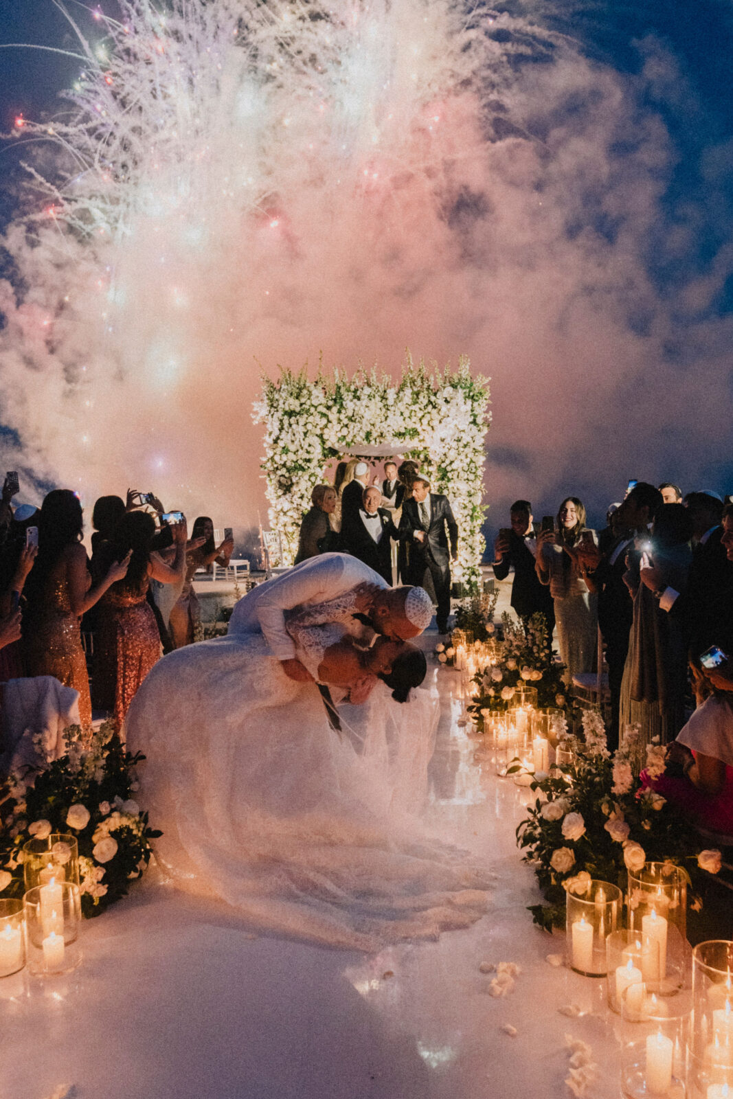 groom kissing the bride