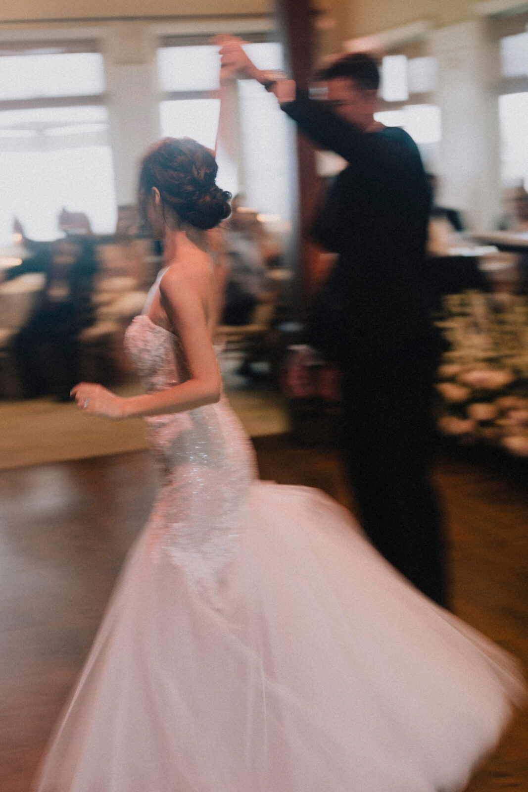 bride dancing with groom