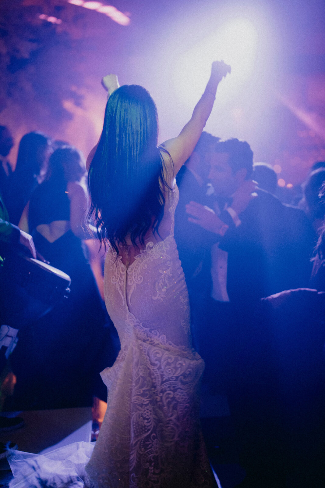 bride partying with families