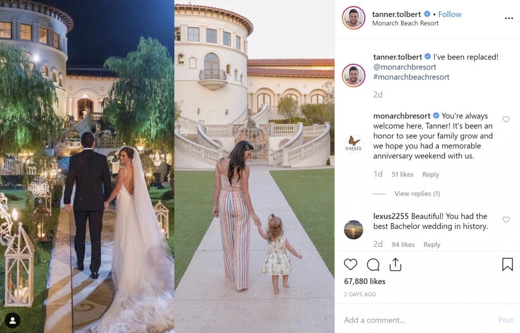 The Bachelor in Paradise's Tanner Tolbert's photo from his wedding day to today.