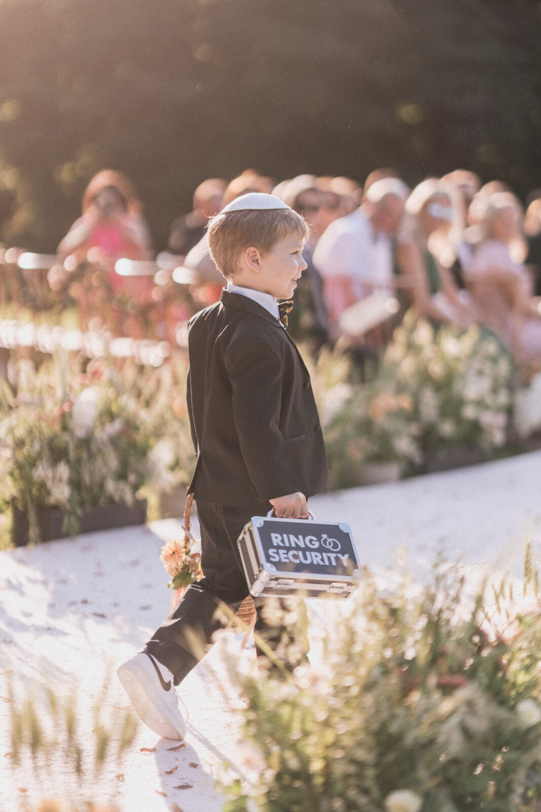 ring bearer walking the aisle