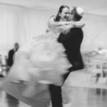 bride and groom dancing