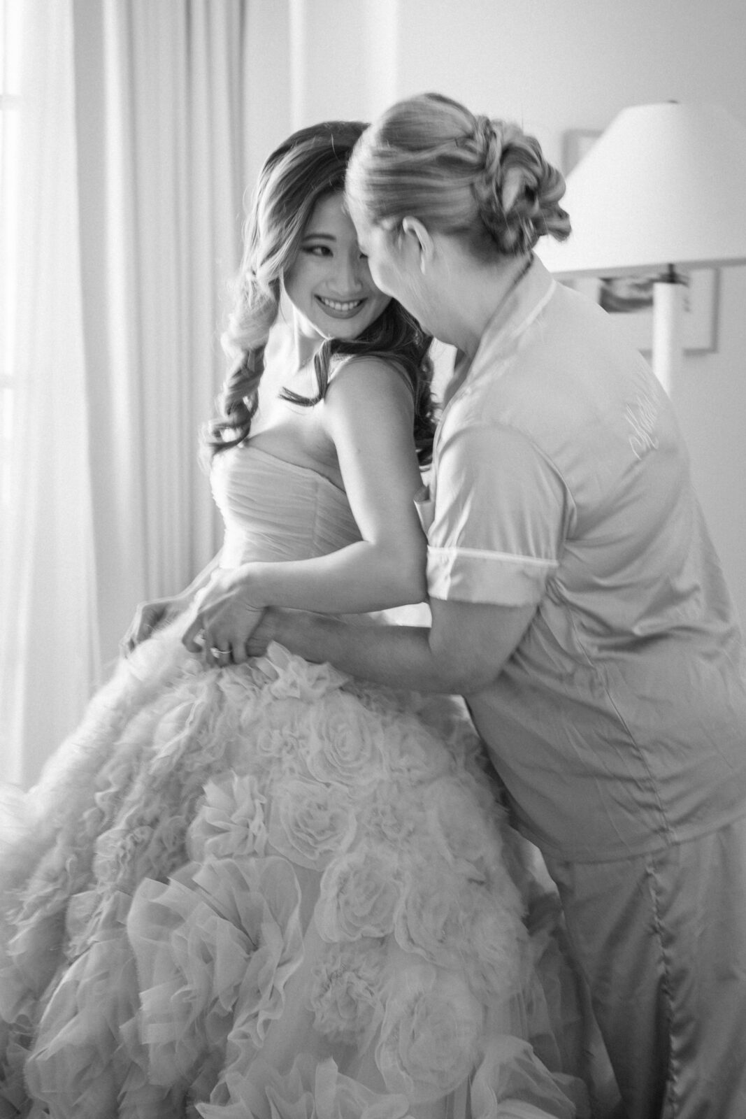 bride preparing