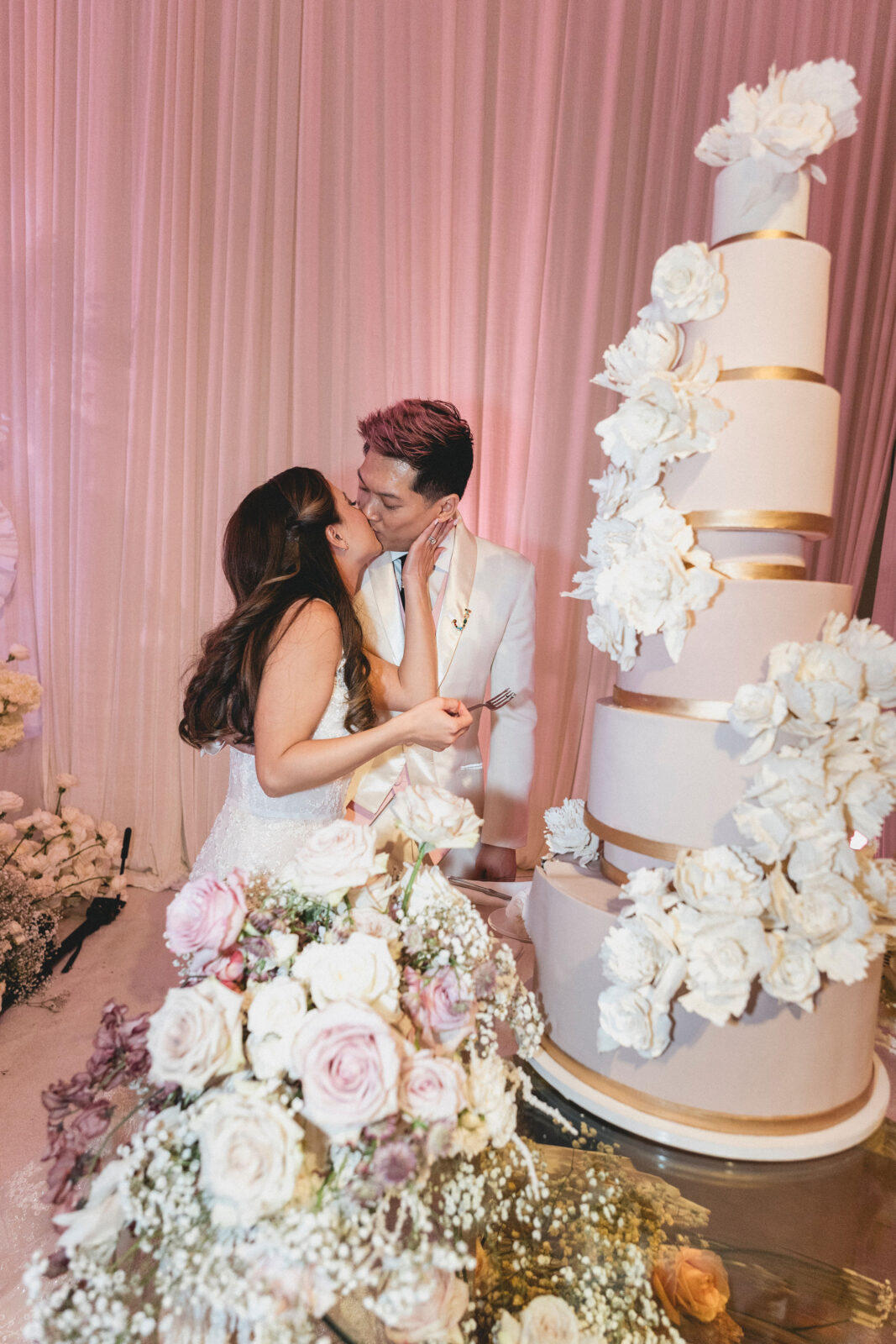 cutting the cake