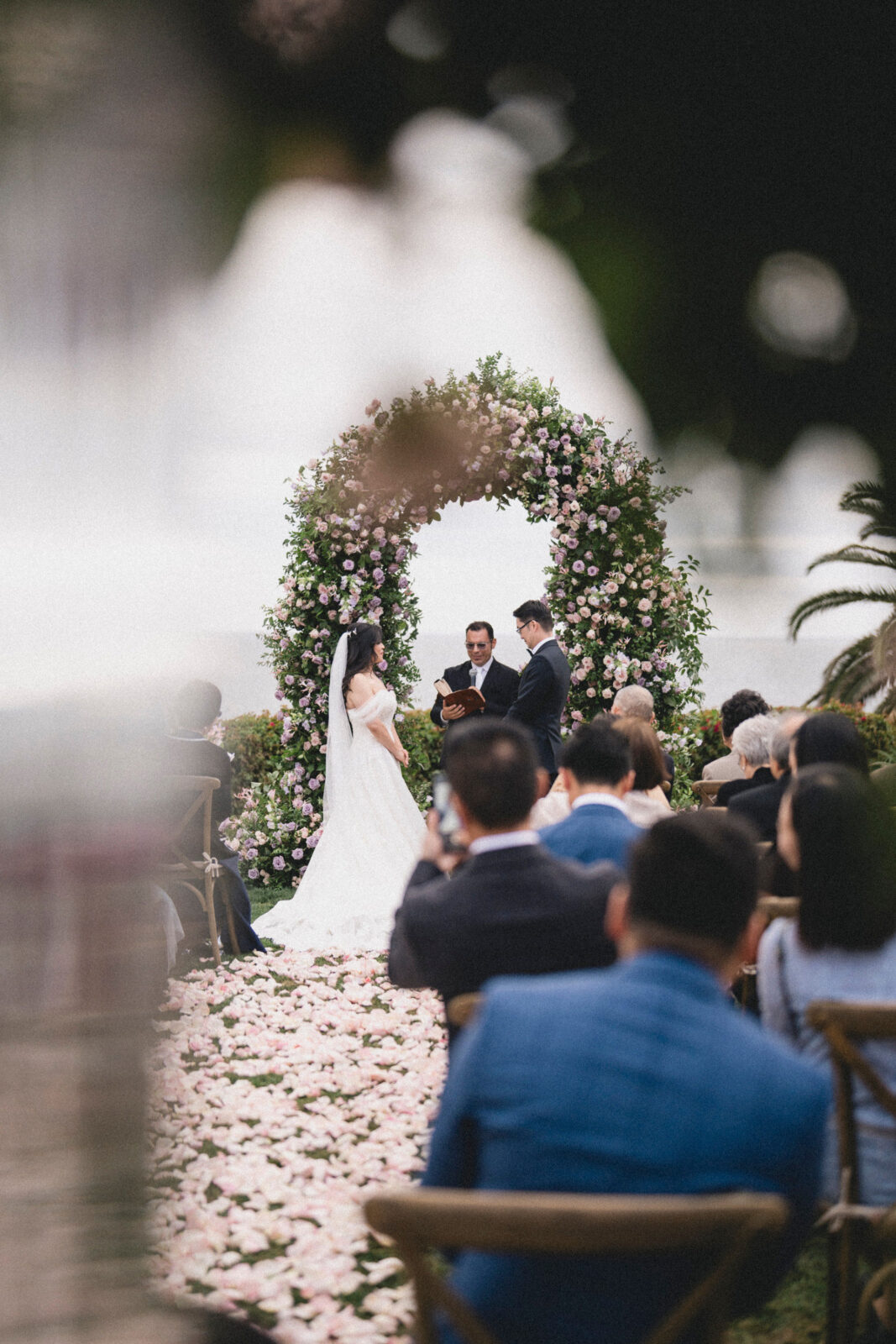 bride and groom exchanging vows