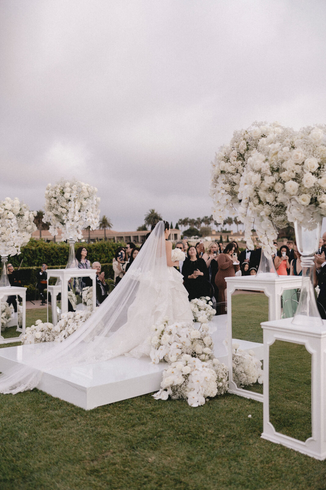 bride walking in the aisle