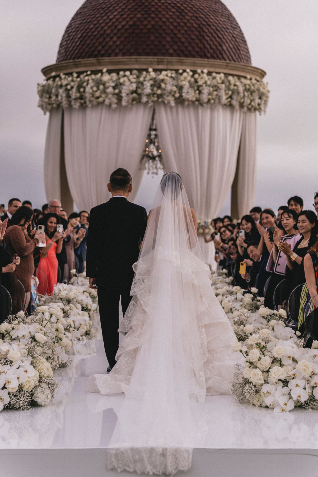 bride walking in the aisle