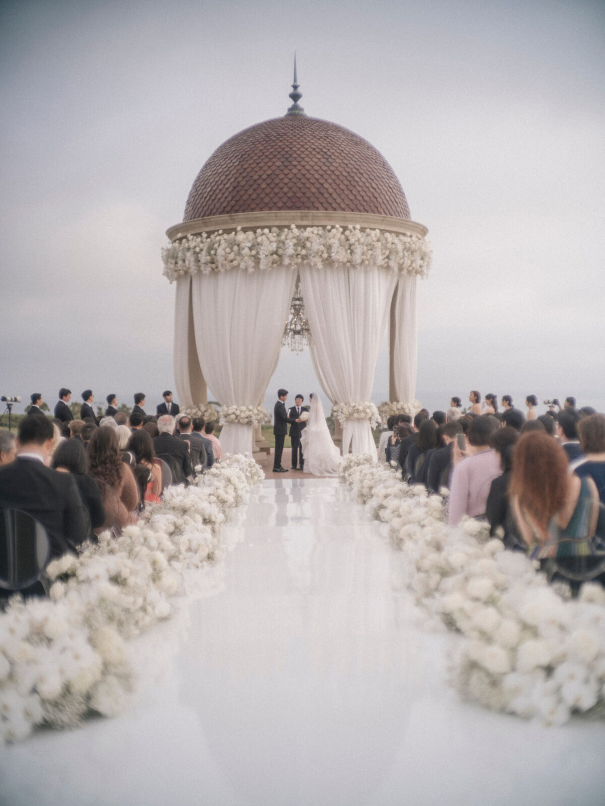 bride and groom exchanging vows