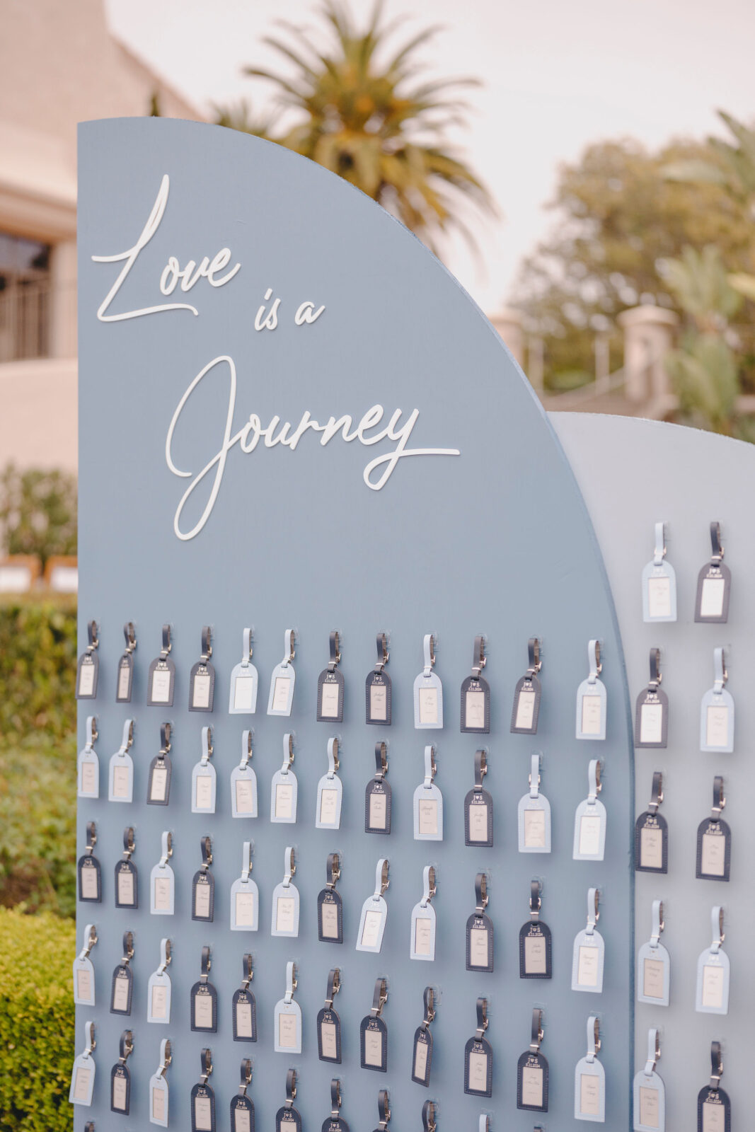 Love is a journey name tags wedding loots