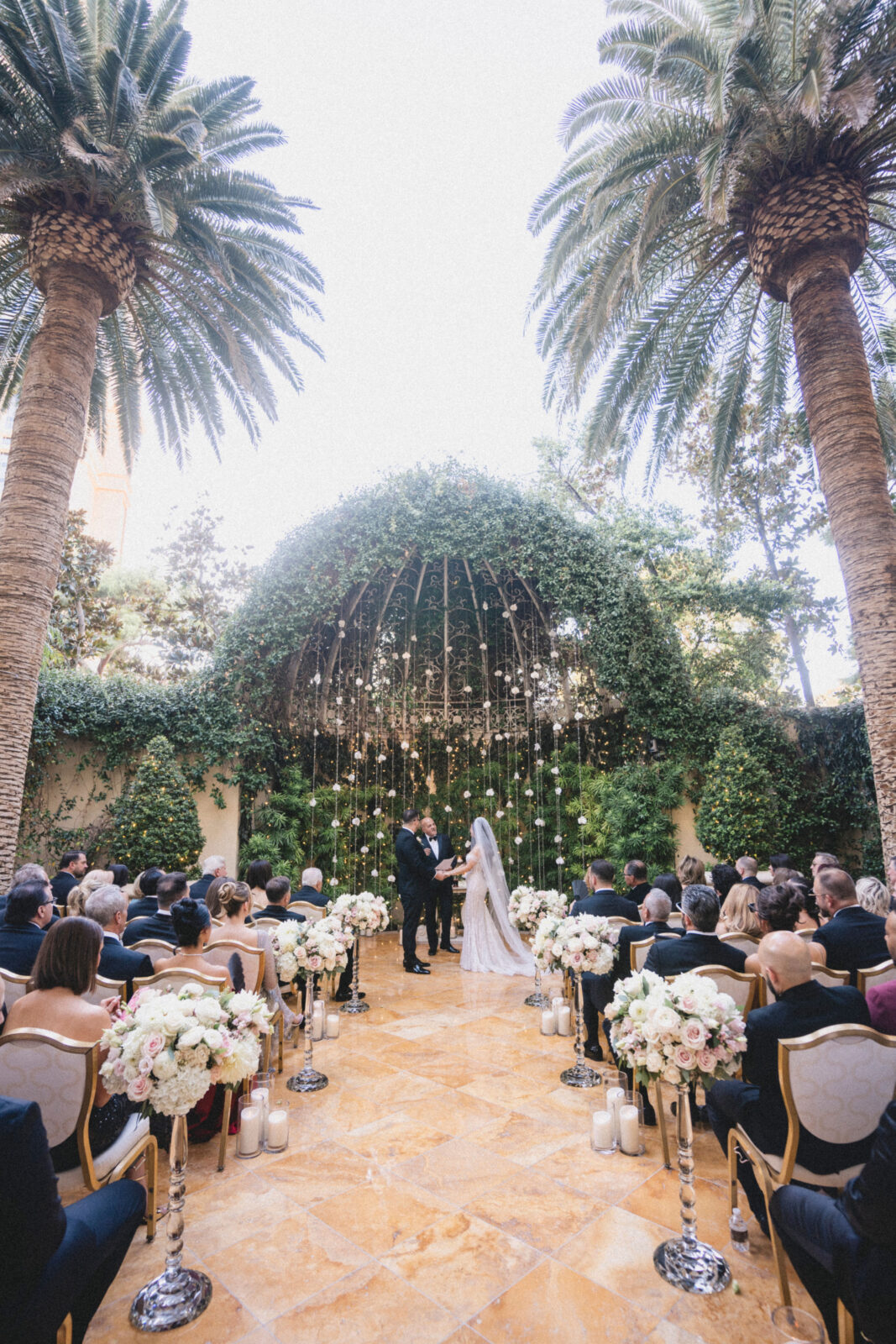 bride and groom exchanging vows