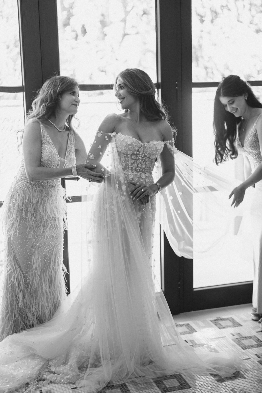 bride and bridesmaids