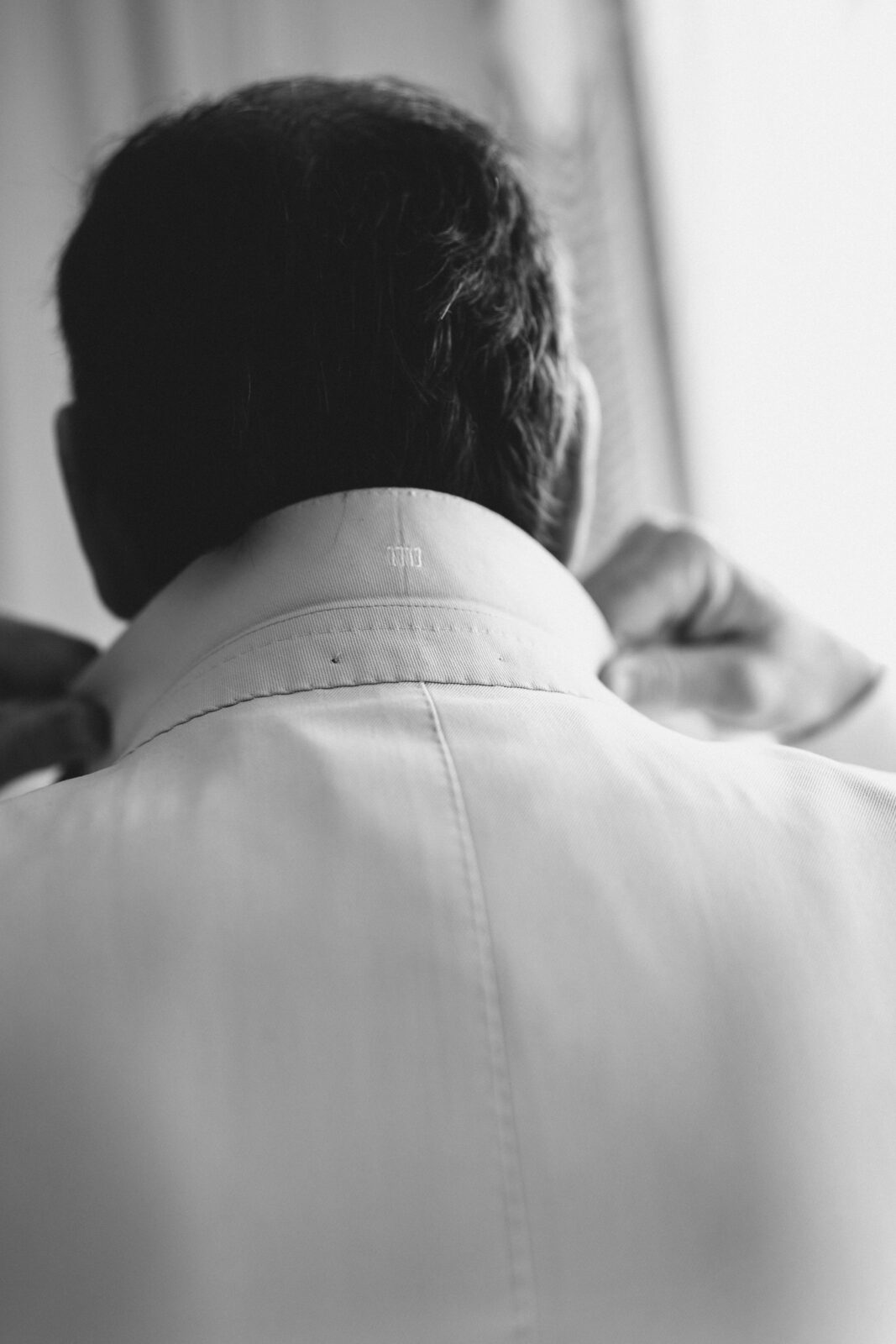 Prepping groom