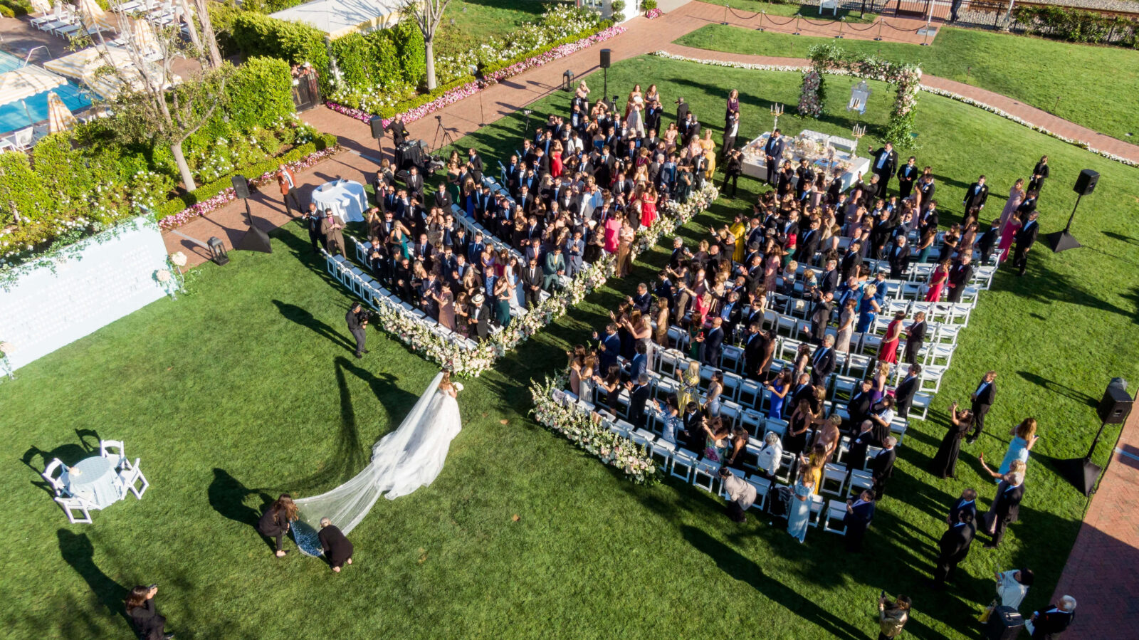 bride walking down the aisle